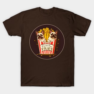 Frenchie fries #3 - French bulldogs & French fries T-Shirt